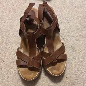 Brown Leather Women's Sandals